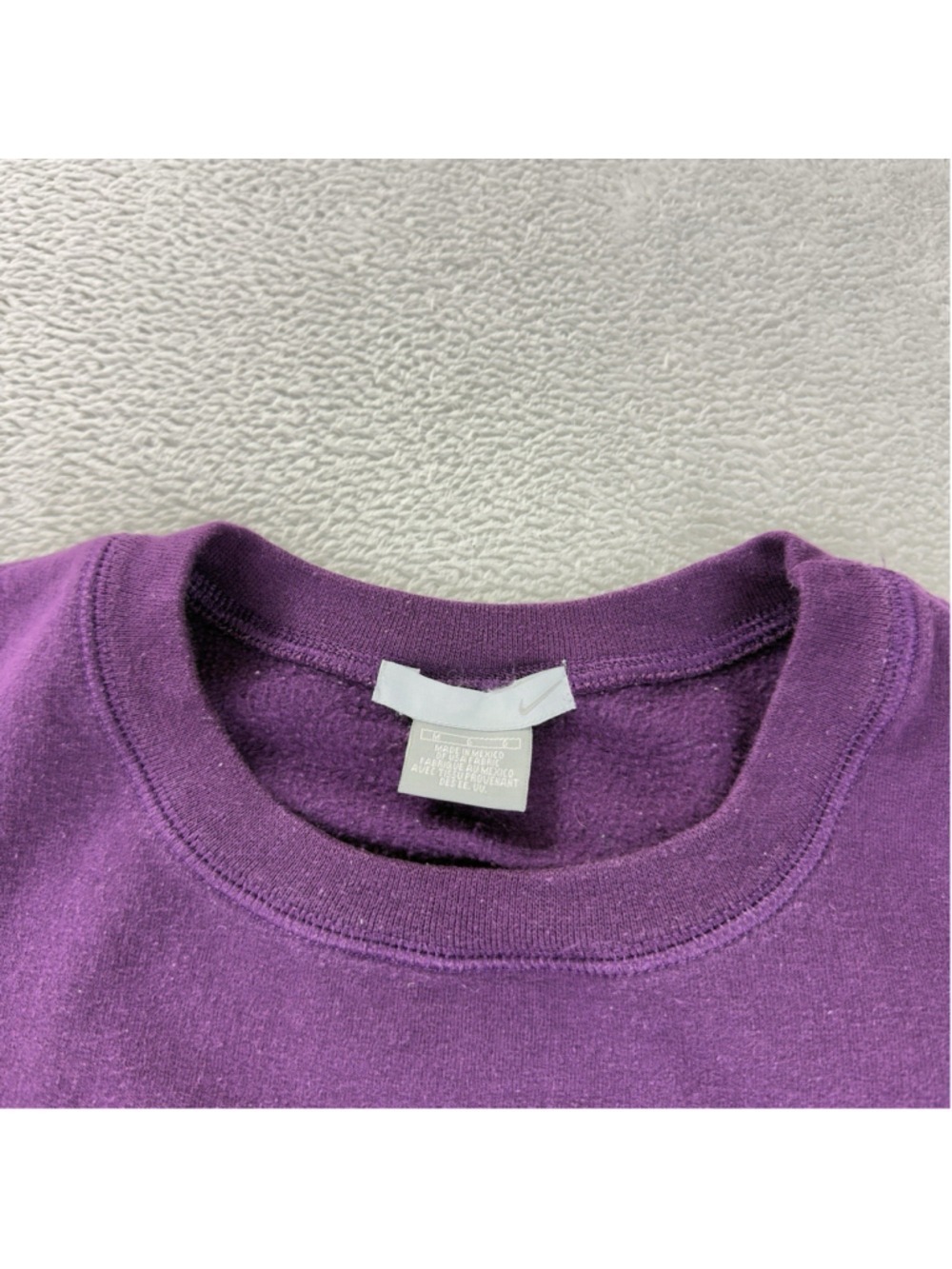 Vintage Nike Men's Sz Medium Reworked Purple/Blue Retro Fleece Crewneck Sweater - Picture 3 of 9